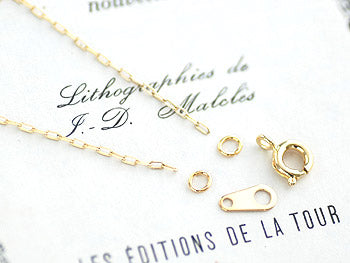 カットチェーンの使い方と引き輪と板ダルマのつけ方。好きな長さのペンダントネックレスを制作。