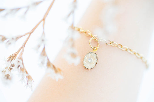 8芒星のクリスタルスター・17cmブレスレットチェーンセット