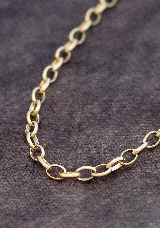 ロザリン&サファイアのしずく・17cmブレスレットチェーンセット