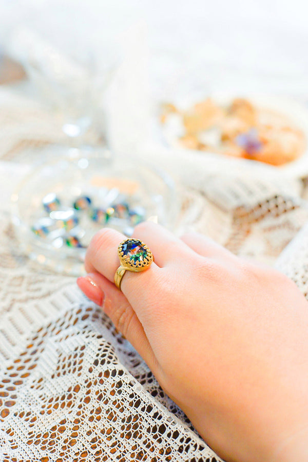 アイリスガラスのラグジュアリーリング＊レミース自由が丘店