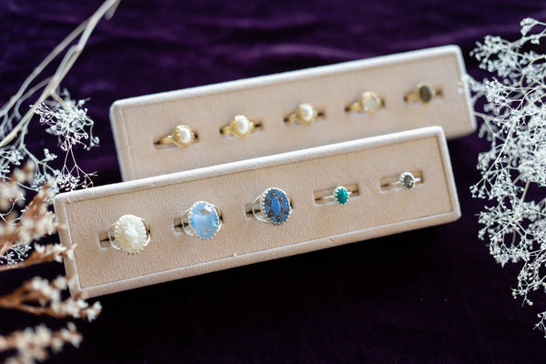 【アレンジメント】シルバーカラーの大ぶりリングや人気ブラックパーツのデザイン