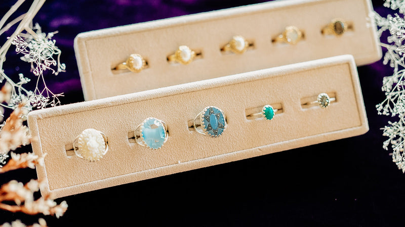 【アレンジメント】シルバーカラーの大ぶりリングや人気ブラックパーツのデザイン