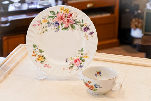 『レミース蚤の市』お花のブーケプレートとカップ＊レミース横浜店