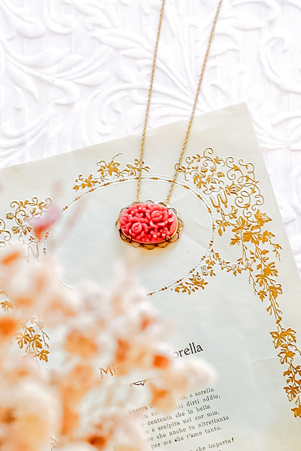 『オーダーメイドの日』お花のレリーフネックレス＊レミース自由が丘店