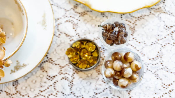 コーヒーマーブルのビーズアクセサリー(作り方)＊レミース横浜店